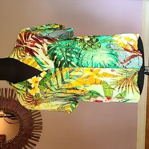 VINTAGE Jam's World Hawaiian Print Blouse | Size Large